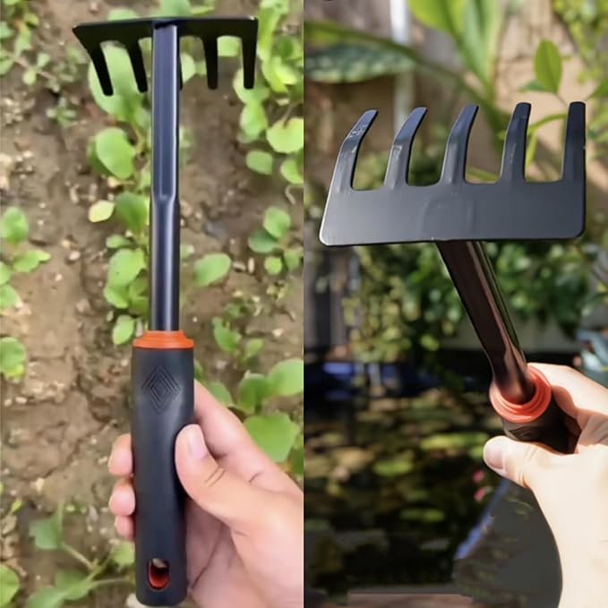 Garden Tool Set, Includes 1/8-inch Mesh Gardening Sifter, Trowel, Transplanter, and Cultivator for Outdoor Gardening, Ergonomic Yard Tool Kit