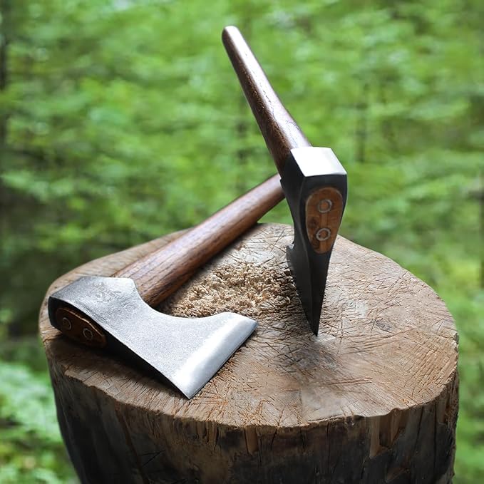 Competition Throwing Axe, 2 Pack 16.5" Throwing Axes with 1065 High Carbon Steel & Wooden Handle, Perfect for Axe Throwiing Game, Competition and Recreation, Gift for Men