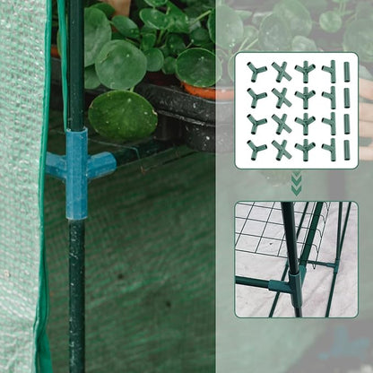 Yardwe 20Pcs Greenhouse Frame Connector, 5 Types Gardening Frame Pipe Fitting Plastic Joint Connectors for Stable Plant Support and Greenhouse Construction, 16mm