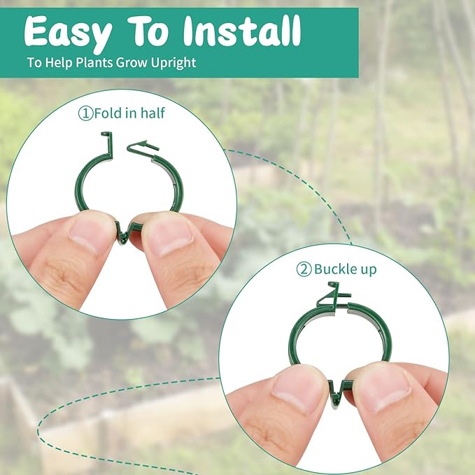 50 PCS Plant Support Clips, Tomato Vine Clips, Trellis Plastic Clips, Garden Vine Fixing Clips - for Tomato, Grape, Vegetables, Plant Stalks and Climbing Plants