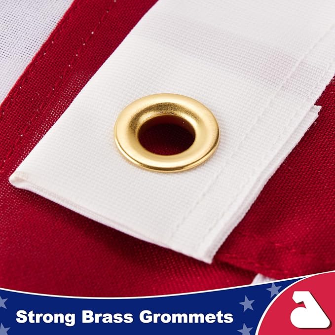 American Flag 5x8 ft Ultra Durable Series, Heavy Duty Spun Polyester, High Wind Fade Resistant US/USA Flags with Embroidered Stars & Sewn Stripes, Perfect for Outdoor Display