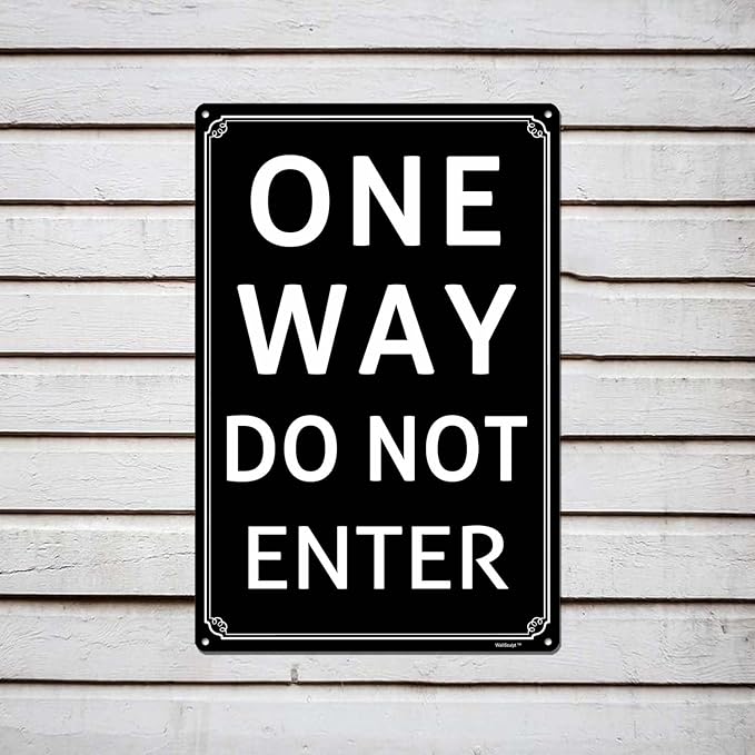 12x16" One Way - Do Not Enter Parking Lot Sign - High-Intensity Grade Aluminum, Weatherproof & Fade-Resistant, Ideal for Outdoor & Indoor Use - Curbside Sign