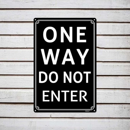 12x16" One Way - Do Not Enter Parking Lot Sign - High-Intensity Grade Aluminum, Weatherproof & Fade-Resistant, Ideal for Outdoor & Indoor Use - Curbside Sign