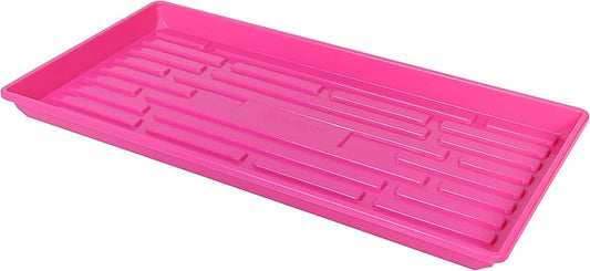 SUNPACK 10" x 20" Heavy Duty Shallow Plastic Seed Starting Tray, Magenta, 1" (Pack of 30) - No Drainage Holes, Perfect for Greenhouses or Indoor Gardening