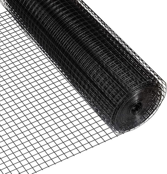 Fencer Wire 16 Gauge Black Vinyl Coated Welded Wire Mesh Size 0.5 inch by 1 inch (4 ft. x 50 ft.)