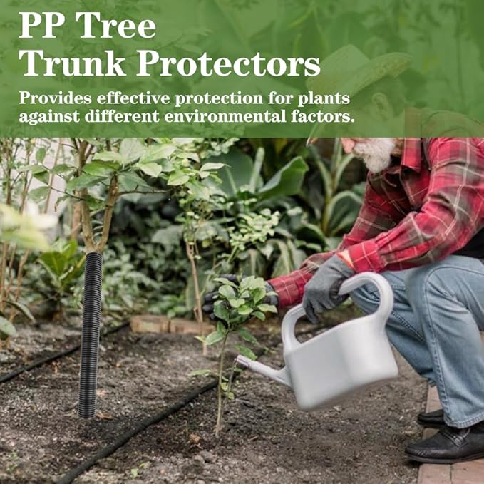 24 Pcs Tree Trunk Protector Guard, 2 Size Sapling Tree Protector from Deer, Tree Bark Protectors Guard Tube Wraps to Protect Bark, Sapling from Rodents, Mowers, Animals (15.7 x 2, 15.7 x 1.6)