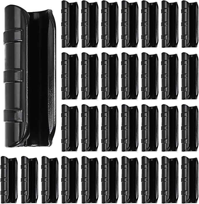 50 PCS Greenhouse Clips 3/4 inch Plastic Greenhouse Clamps 20mm Black ABS Snap Clamp Tube Clip Garden Buildings Tube Clip for Greenhouse Film Sunshade Nets Frame Shelters- Outer Ø 0.95” inner Ø 0.78”