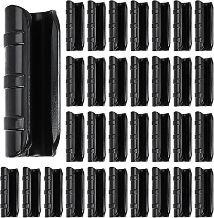 50 PCS Greenhouse Clips 3/4 inch Plastic Greenhouse Clamps 20mm Black ABS Snap Clamp Tube Clip Garden Buildings Tube Clip for Greenhouse Film Sunshade Nets Frame Shelters- Outer Ø 0.95” inner Ø 0.78”