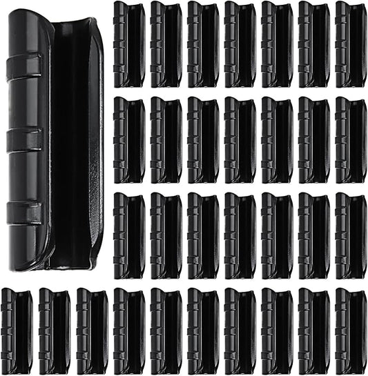 50 PCS Greenhouse Clips 3/4 inch Plastic Greenhouse Clamps 20mm Black ABS Snap Clamp Tube Clip Garden Buildings Tube Clip for Greenhouse Film Sunshade Nets Frame Shelters- Outer Ø 0.95” inner Ø 0.78”