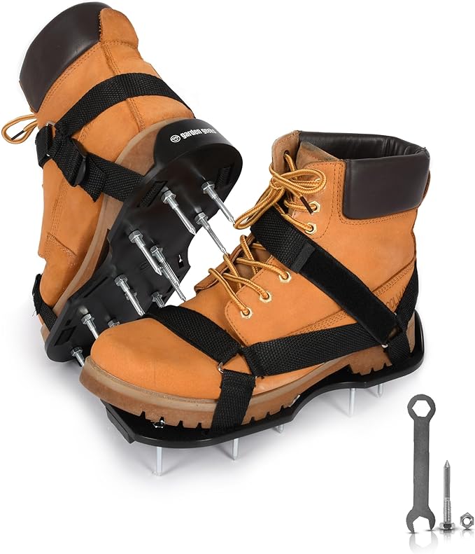 Lawn Aerator Shoes (Unisex) - Aerator Shoes for Lawn Aeration 2" Spikes - Pre-Assembled Adjustable Hook & Loop Straps - Lawn Aerator Shoe Size (US 5-14) - Aerator Shoes for Healthy Lawn