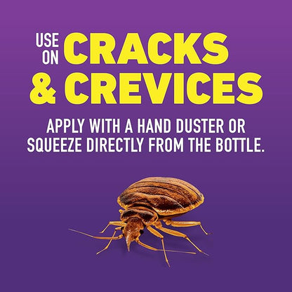 Ortho Home Defense Max Bed Bug & Flea Killer Powder, 12 oz. – Apply to Cracks and Crevices for Up to 8 Months of Control