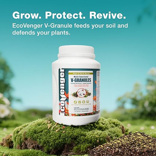 EcoVenger Multi-Purpose V-Granules 1.95LB Jug, Horticulture or Household Use for Indoor & Outdoor Protection Against Insects and Rodents, Improves Soil & Promotes Rooting, 100% Natural, Safe for Kids