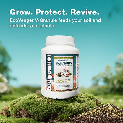 EcoVenger Multi-Purpose V-Granules 1.95LB Jug, Horticulture or Household Use for Indoor & Outdoor Protection Against Insects and Rodents, Improves Soil & Promotes Rooting, 100% Natural, Safe for Kids