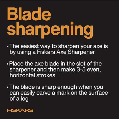 Fiskars X7 Hatchet Lightweight Wood Splitter for Small to Medium Size Kindling with Proprietary Blade and Shock-Absorbing FiberComp Handle, Lawn and Garden Tool, 14 inch, 1.5 pounds