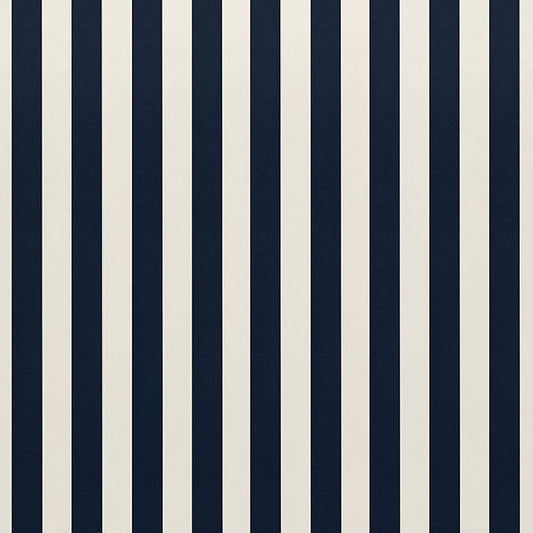 RSH DECOR: Deep Seating Cushion with Pillow Back, 24”x27” Seat, All-Weather Spun Fabric, Water & Fade-Resistant, Outdoor Chair Cushion Set for Patio Furniture, Navy Blue & White Stripe - Made in USA