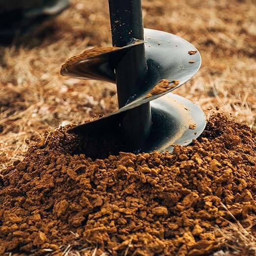 Titan Attachments Auger Bit for 3 Point Post Hole Digger, 24" Drilling Depth with Fishtail Point, HD Steel, Digging Bit Only (Auger Bit Diameter: 12")