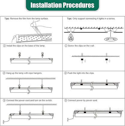 SZHLUX LED Grow Light 4ft 140W (2×70W) Full Spectrum 660nm 730 IR Included LED Plant Light for Indoor Plants, Super Bright Linkable Hanging Grow Light Sunlight Replacement Strip with Reflector
