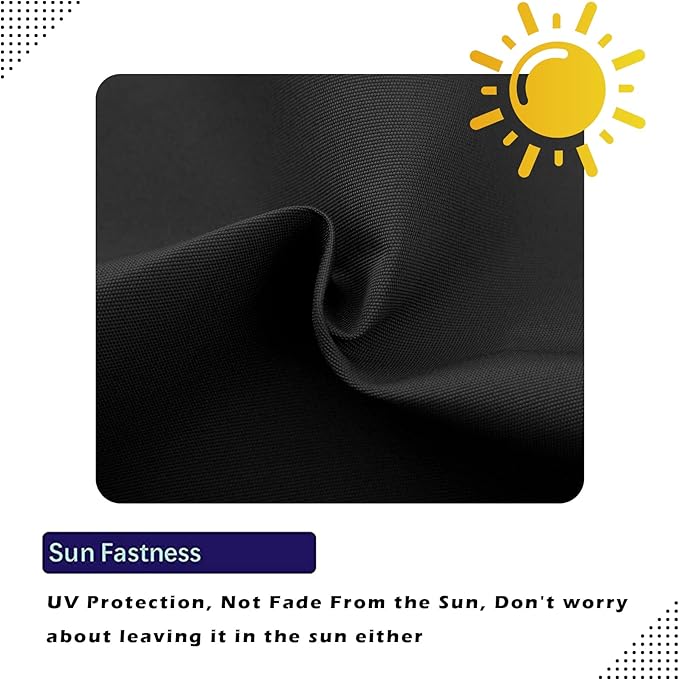 idee-home Outdoor Pillows with Inserts Included, Patio Outside Square Pillows Waterproof Set of 2, 18 x 18 inch Black