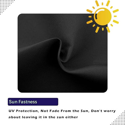 idee-home Outdoor Pillows with Inserts Included, Patio Outside Square Pillows Waterproof Set of 2, 18 x 18 inch Black