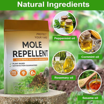 Mole Repellent for Lawns, Gopher Repellent Outdoor, Moles Control, Vole Repellant Groundhog Repellant for Your Lawn and Garden (1.5 Ounce (Pack of 8))