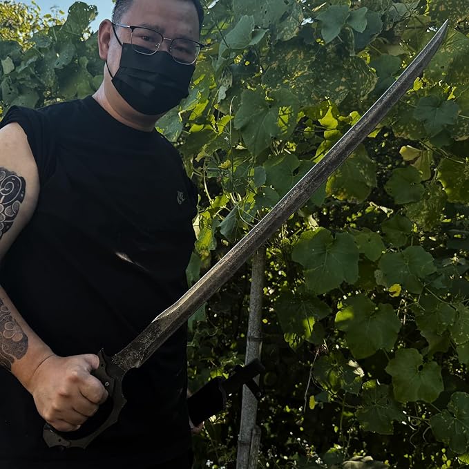 High Manganese Steel Blade Machete for Cutting Trees Heavy Duty Full Tang Outdoor Survival Hunting Tactical Sword