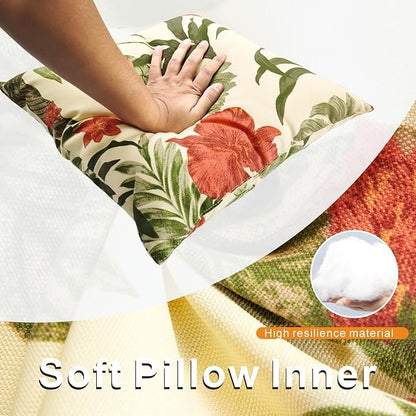 Outdoor Throw Pillows - Decorative Pillows with Insert Included Set of 2 Outdoor Pillows for Patio Furniture 18x18 Inch