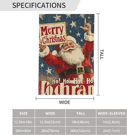 Merry Christmas Garden Flag Vertical Double Sided Outdoor Yard Flags 12.5x18 Inch Burlap Banners Vertical Double Sided for Outdoor Decor Lawn