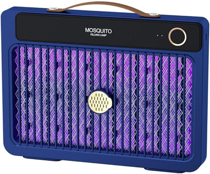 Portable Mosquito Killer Lamp with 4000mAh Rechargeable Battery, Indoor and Outdoor Use, Silent Bug Zapper, Cordless Electric Mosquito Trap for Camping, Home, and Travel (Blue)