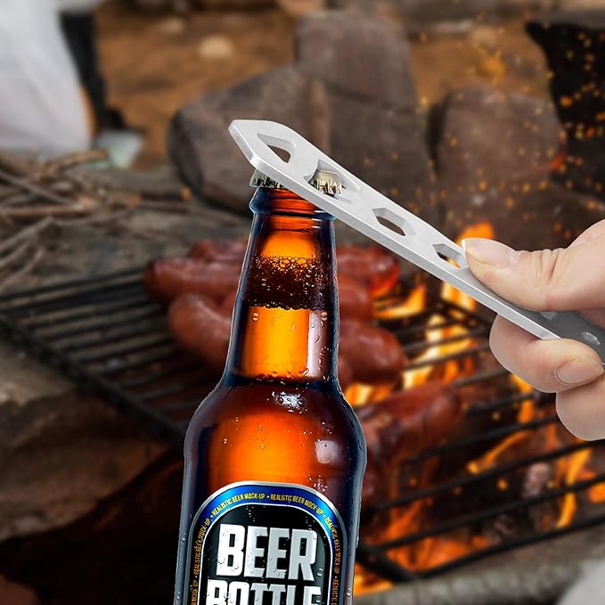 Throwing Axe and Tomahawk 3 Pack Protective Nylon Sheath with Built-in Corkscrew,10.4" Full Tang Stainless Steel Throwing Tomahawk Silver