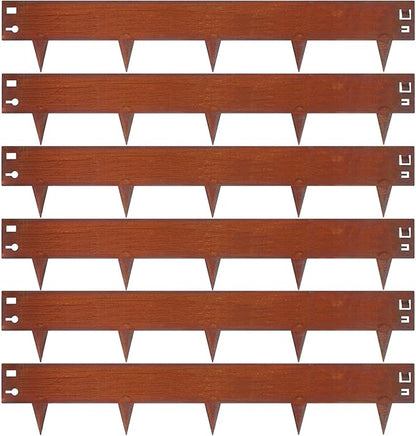 42 Inch Cor-Ten Steel Landscape Edging, 9.4 Inch Hammer in Landscape Edging,Garden Edging Border for Lawn, Flower Bed, Yard