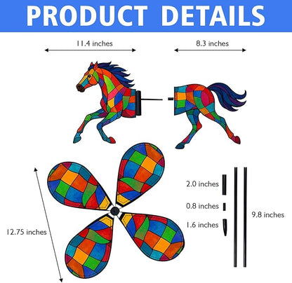 Horse Petite Spinner Outdoor, Horse Wind Spinner for Yard and Garden