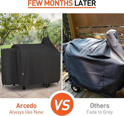 Arcedo Grill Cover Compatible with Pit Boss 850, 820SP, Heavy Duty Waterproof Wood Pellet Smoker Covers, All Weather Protection for Outdoor Grill