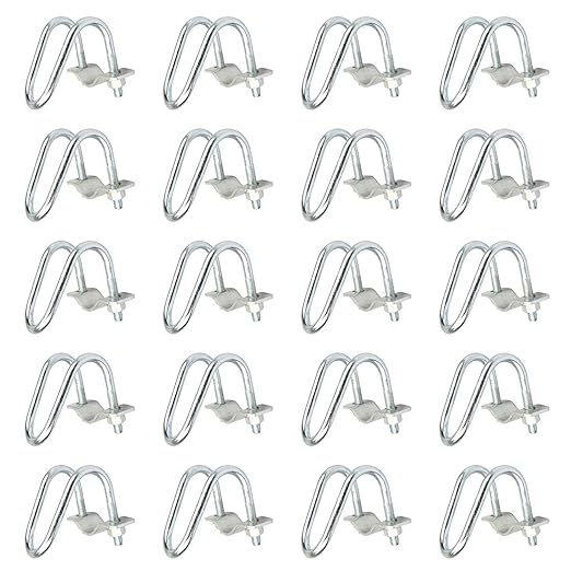 20 PCS Conduit Cross-Connector Vertical Pipe Clip for 3/4" EMT Electrical Pipe(OD 0.922"), Also Fits 1" Round Tube, Crossover Clamp for Greenhouse, Fence
