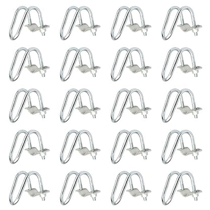 20 PCS Conduit Cross-Connector Vertical Pipe Clip for 3/4" EMT Electrical Pipe(OD 0.922"), Also Fits 1" Round Tube, Crossover Clamp for Greenhouse, Fence