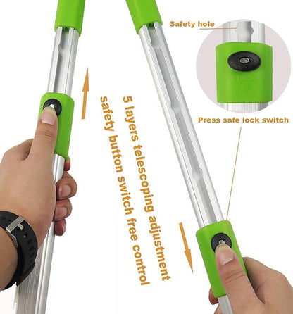 Heavy Duty Anvil & Bypass Lopper with Telescopic Handle (26-41 Inch) - 5-Layer Adjustable Garden Pruner, 2-Inch Branch Cutter for Tree Trimming