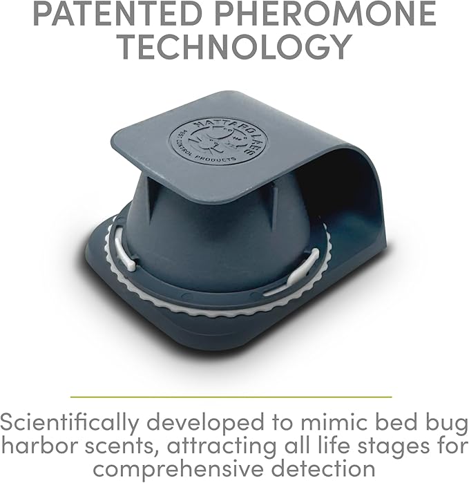 Scout Non-Toxic Early Monitoring Solution with Patented Pheromone Technology, Includes 2 Bed Bug Detection Traps, Replaceable Lures and User Guide