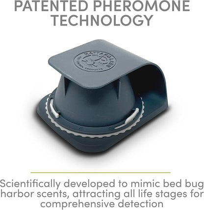 Scout Bed Bug Detection Trap – Non-Toxic Early Monitoring Solution with Patented Pheromone Technology, Includes 12 Bed Bug Detection Traps, Replaceable Lures and User Guide