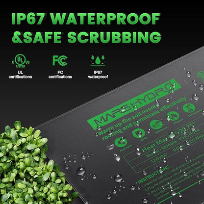 MARS HYDRO 48''x20.75'' Seedling Heat Mat with Thermostat Combo Set，Heating Pad for for Germination, Indoor Gardening, Greenhouse