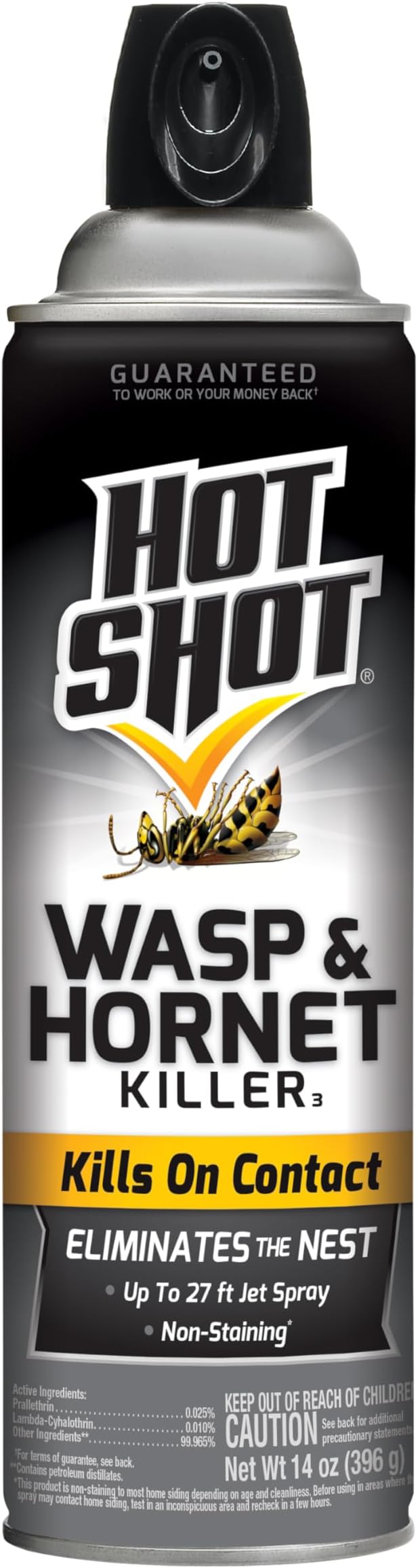 Hot Shot Wasp & Hornet Killer Spray, For Insects Eliminates The Nest, Sprays Up To 27 Feet, 14 fl Ounce
