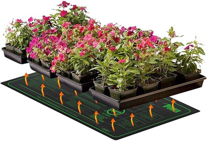 iPower 10" x 20" Waterproof Durable Seedling Heat Mat Warm Hydroponic Plant for Indoor Gardening Germination Starting