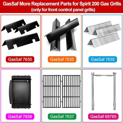 GasSaf 7635 Flavorizer Bars 15.3 for Weber GS4 Spirit II & I E210 S210 E215 E220 S220 Grills(Front-Knob), Replacement Parts for Weber GS4 Spirit 2 Burner Grills, 3PCS Flavor Bar Parts for 67045 69796