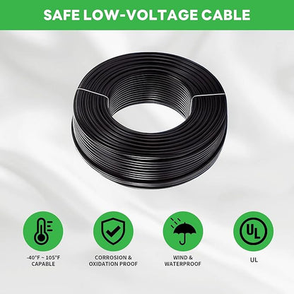 Landscape Well Lights Kit, 4 Pack LED Low Voltage Ground Lights and 100W Transformer and 100FT Cable and 20 Wire Connectors, 12V IP67 Waterproof Aluminum for Sidewalk Driveway Path