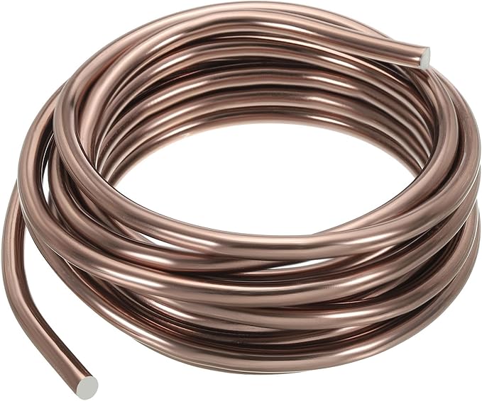 PATIKIL 6mm x 10.5ft Bonsai Training Wire, Aluminum Floral Wire Stems for Gardening, Brown