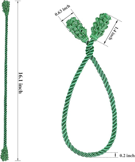 Shappy 6 Pieces Christmas Garland Banister Ties Christmas Decorative Reusable and Flexible Twist Ties for Garland, Banister Home Decoration (Green)