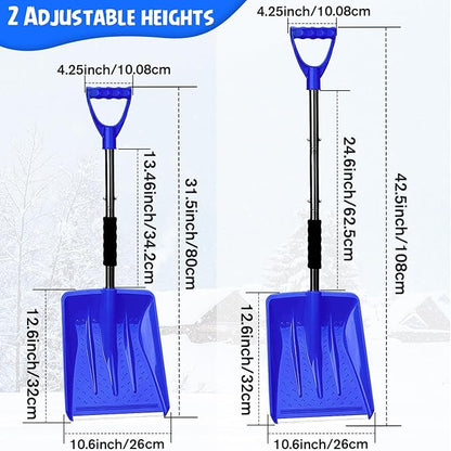 Snow Square Shovel, Shovels for Digging with D-Handle, Overall 41-Inch Long Garden Shovel for Car, Garden Tools, Blue