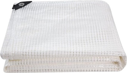Clear Greenhouse Heavy Duty tarp 14 Mil Clear Waterproof Cover,UV Resistant Poly Tarp with Grommets 12x24ft Superior Strength,for Gardening, Farming, Nursery, Garden