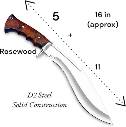 Poshland Fixed Blade Hunting Knife. Sturdy knife to last long fully hand-made with sheath included has been designed for exceptional performance - Survival, Camping, Tactical, and Outdoor Knife