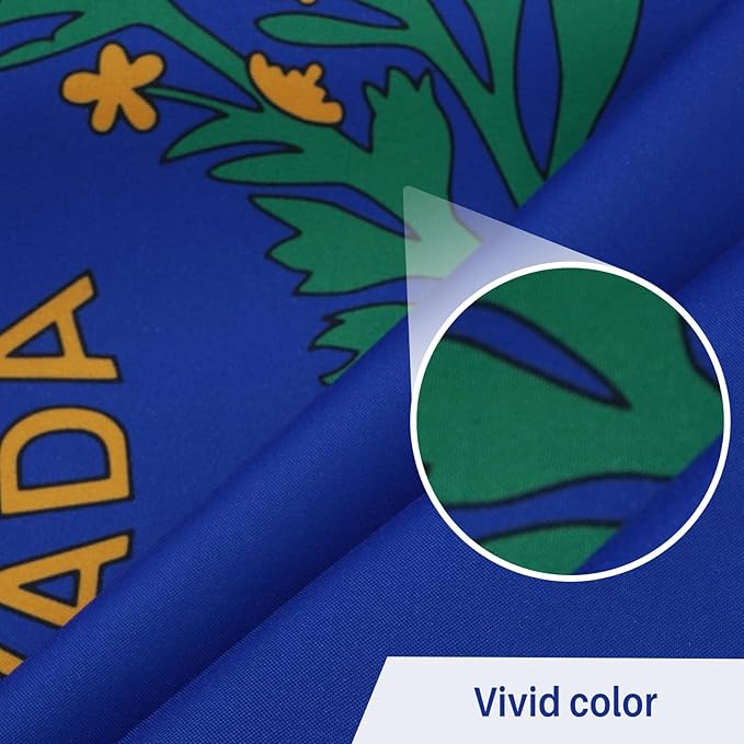 AMZFLAG Nevada State Flag 3X5 ft Double Sided, Heavy Duty Nevada Flags 3 Ply Polyester NV State of Nevada Flag for Outdoor Thick Material