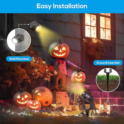 ZYAN Low Voltage Landscape Lights LED Landscape Lighting with Sensor, IP65 Waterproof Outdoor Spotlights for Yard Garden, Auto ON/Off Plant Tree Spoltights Dimmable with Timer (10 Pack)