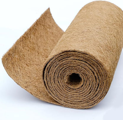 Coco Coir Liner, 12x80 inch Natural Coconut Liners for planters Flower Basket, Reptile Carpet, Natural Coconut Fiber mat, Garden Decoration, Animal pet pad, Snow Mat